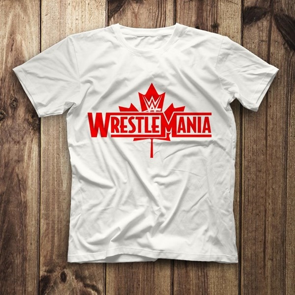 WrestleMania Beyaz Unisex Tişört